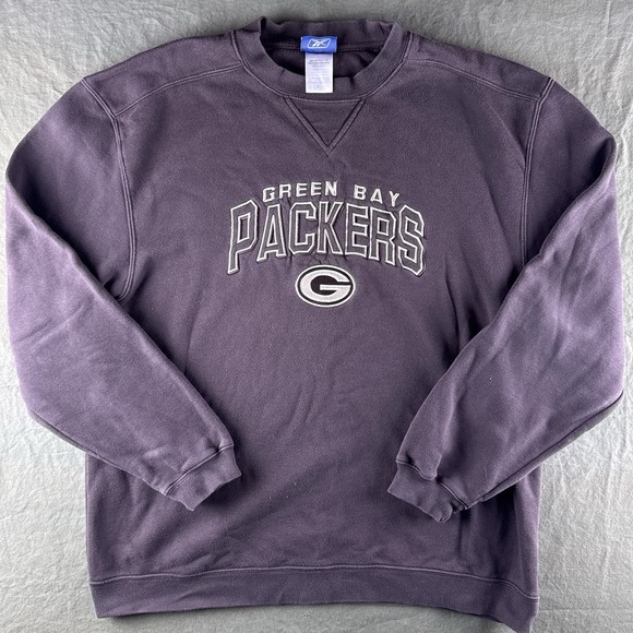 Reebok Other - Vintage Green Bay Packers Reebok Spell Out Crewneck Sweatshirt Faded Brown L